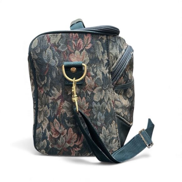 VINTAGE Diane Von Furstenberg Floral Tapestry Suitcase Soft Luggage Carry On Bag - Picture 4 of 12